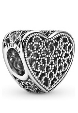 itsy-bitsy silver heart filled with romance Pandora baby charm